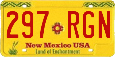 NM license plate 297RGN