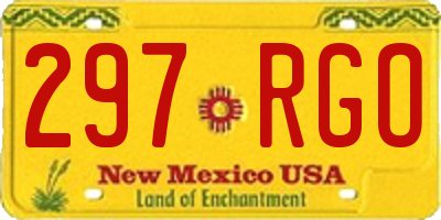 NM license plate 297RGO