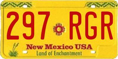NM license plate 297RGR