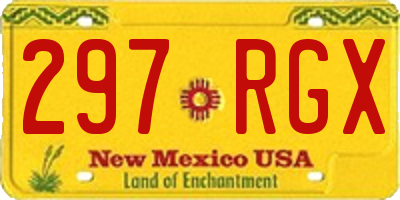 NM license plate 297RGX