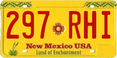 NM license plate 297RHI