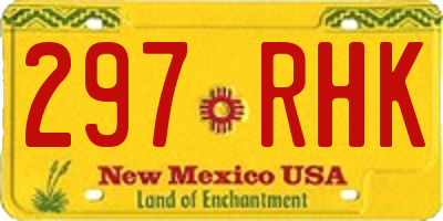 NM license plate 297RHK