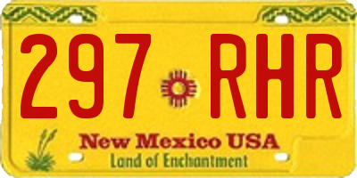 NM license plate 297RHR