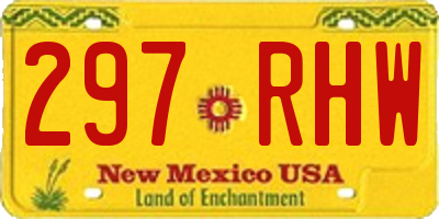 NM license plate 297RHW