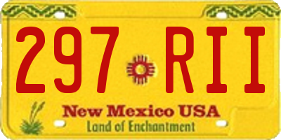 NM license plate 297RII