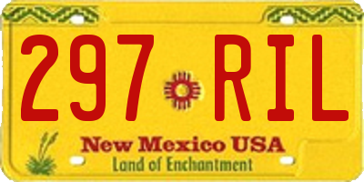 NM license plate 297RIL