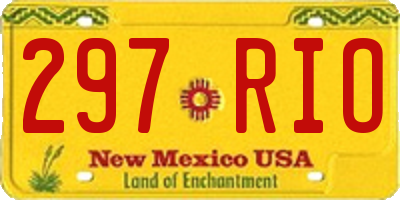 NM license plate 297RIO