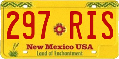 NM license plate 297RIS