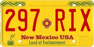 NM license plate 297RIX