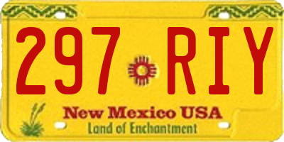 NM license plate 297RIY