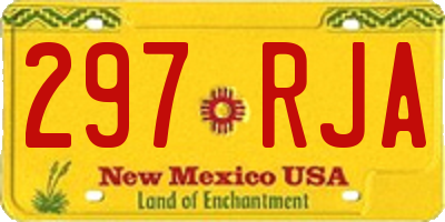 NM license plate 297RJA