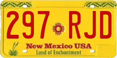 NM license plate 297RJD