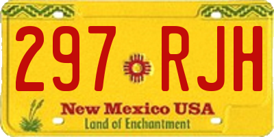 NM license plate 297RJH
