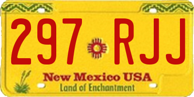 NM license plate 297RJJ