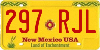 NM license plate 297RJL