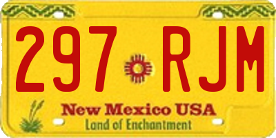 NM license plate 297RJM