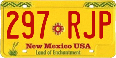 NM license plate 297RJP