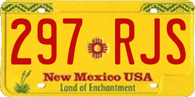 NM license plate 297RJS