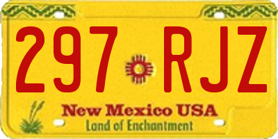 NM license plate 297RJZ