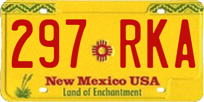 NM license plate 297RKA