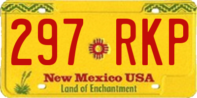NM license plate 297RKP