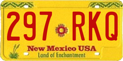 NM license plate 297RKQ