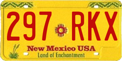 NM license plate 297RKX