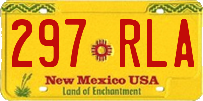 NM license plate 297RLA