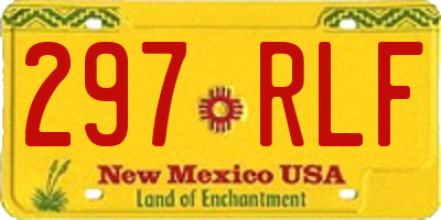 NM license plate 297RLF