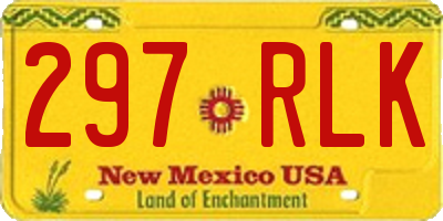 NM license plate 297RLK