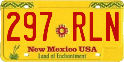 NM license plate 297RLN