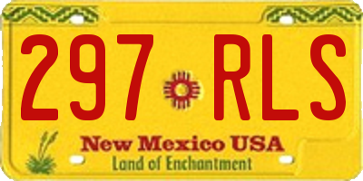 NM license plate 297RLS