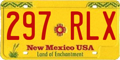NM license plate 297RLX