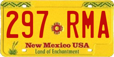 NM license plate 297RMA