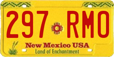 NM license plate 297RMO