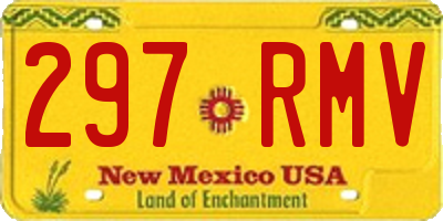 NM license plate 297RMV