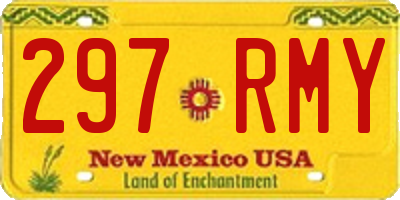 NM license plate 297RMY