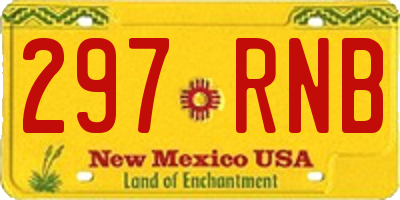 NM license plate 297RNB