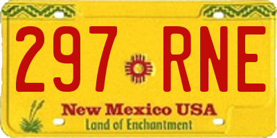 NM license plate 297RNE