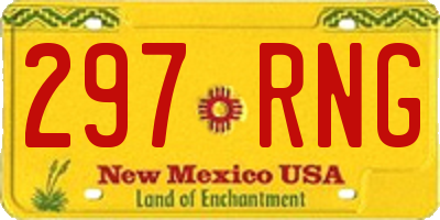 NM license plate 297RNG
