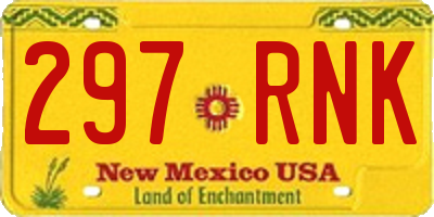 NM license plate 297RNK