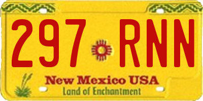 NM license plate 297RNN