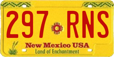 NM license plate 297RNS