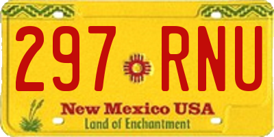 NM license plate 297RNU