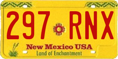NM license plate 297RNX