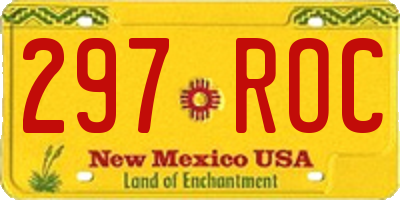 NM license plate 297ROC