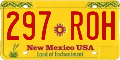 NM license plate 297ROH