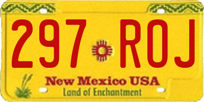 NM license plate 297ROJ