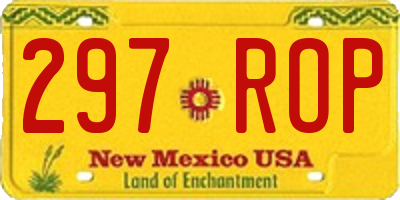NM license plate 297ROP
