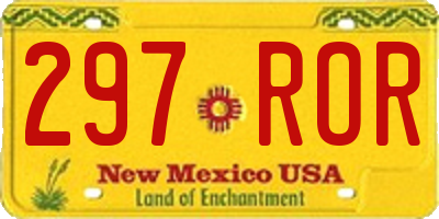 NM license plate 297ROR